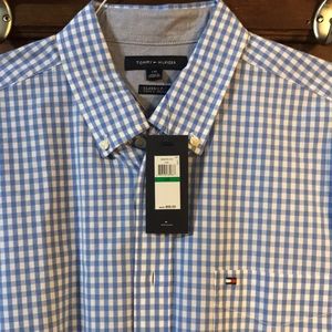 NWT Tommy Hilfiger blue men’s button down L